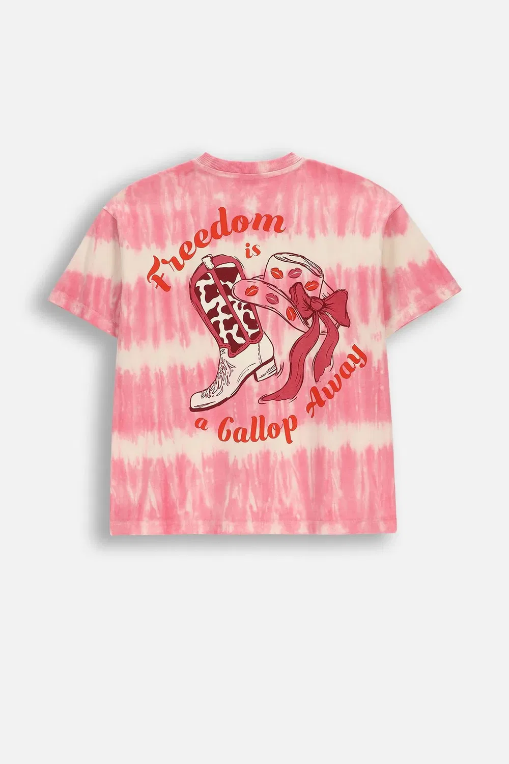 Футболка с принтом tie-dye Coccodrillo, розовый — фото 2