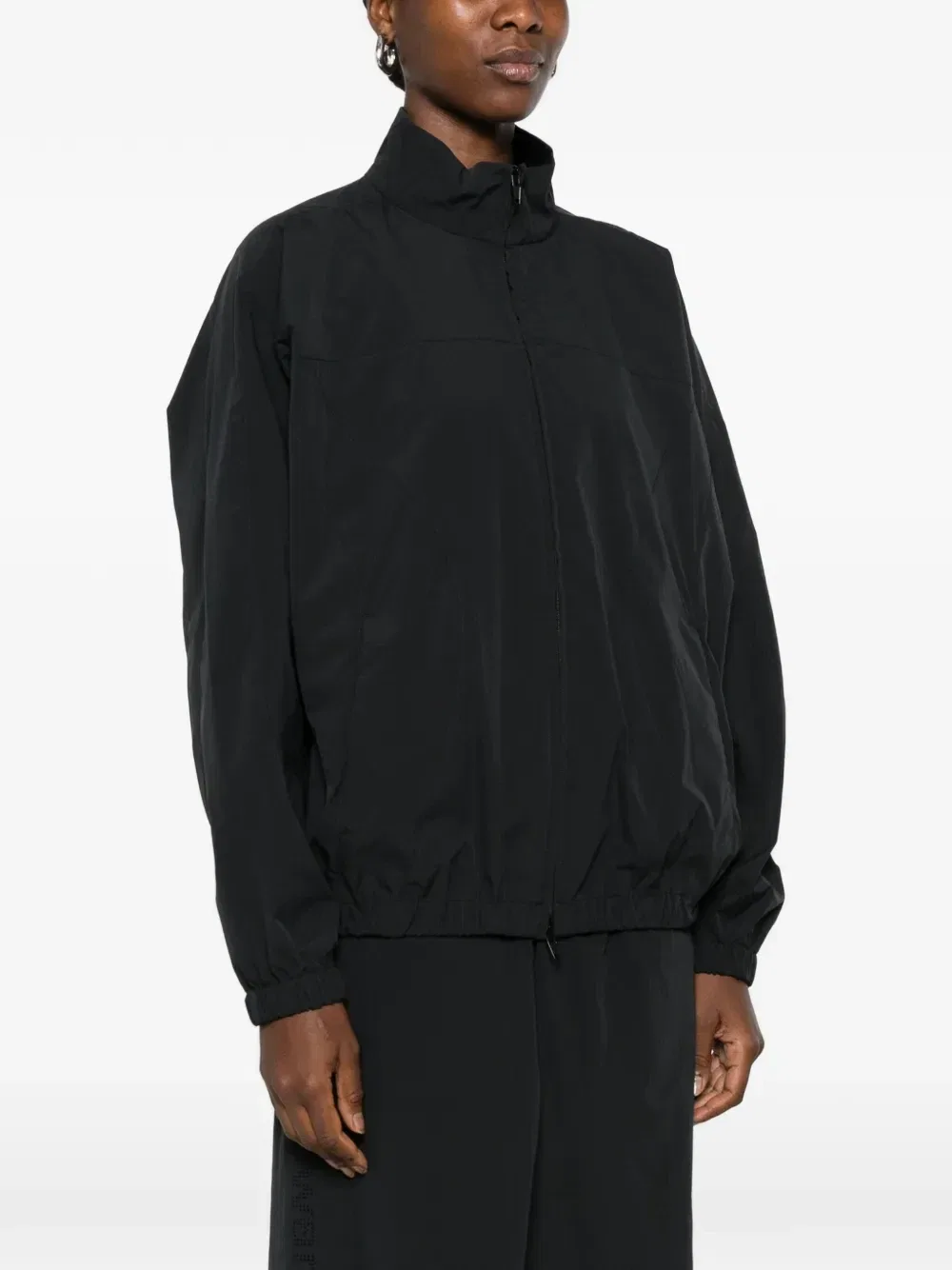 Куртка на молнии с перфорированным логотипом Alexander Wang, черный — фото 3