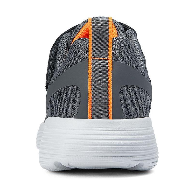 Skechers Kids Износостойкие, дышащие, легкие, амортизирующие, низкие детские кроссовки для бега, серо-оранжевого цвета — фото 4