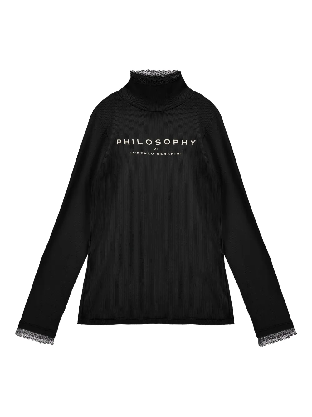 

Топ в рубчик с логотипом Philosophy Di Lorenzo Serafini Kids, черный