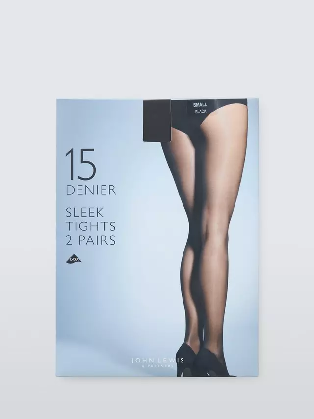 

Тайтсы John Lewis 15 Denier Sleek 2 шт, черный