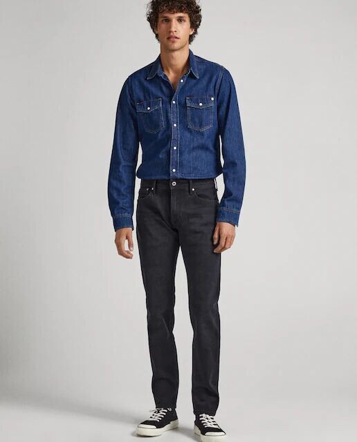 

Мужские джинсы regular stanley Pepe Jeans, черный