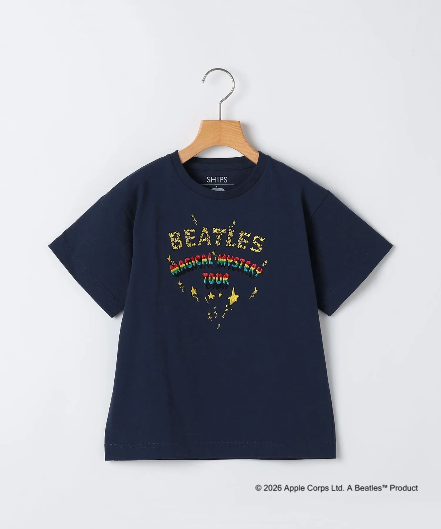 Детская футболка SHIPS KIDS с вышивкой The Beatles тёмно-синего цвета