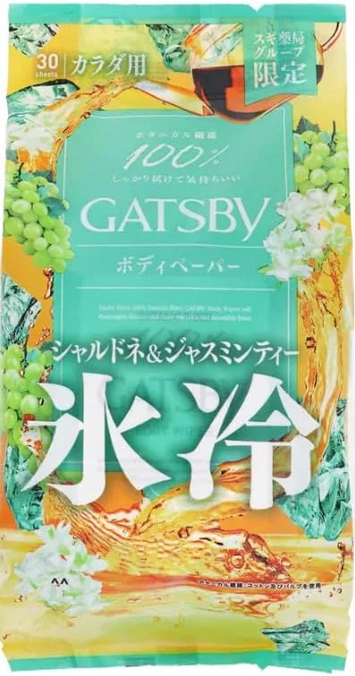 Дезодорант-салфетки для тела Gatsby Body Paper, аромат Шардоне и жасминовый чай, 30 шт x 2 пачки — фото 2