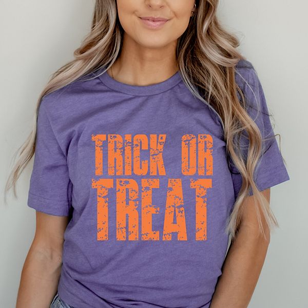 

Футболка с принтом Trick or treat block distressed Simply Sage Market, Grape