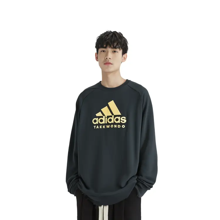 Свитшот унисекс с золотым логотипом Adidas — фото 4