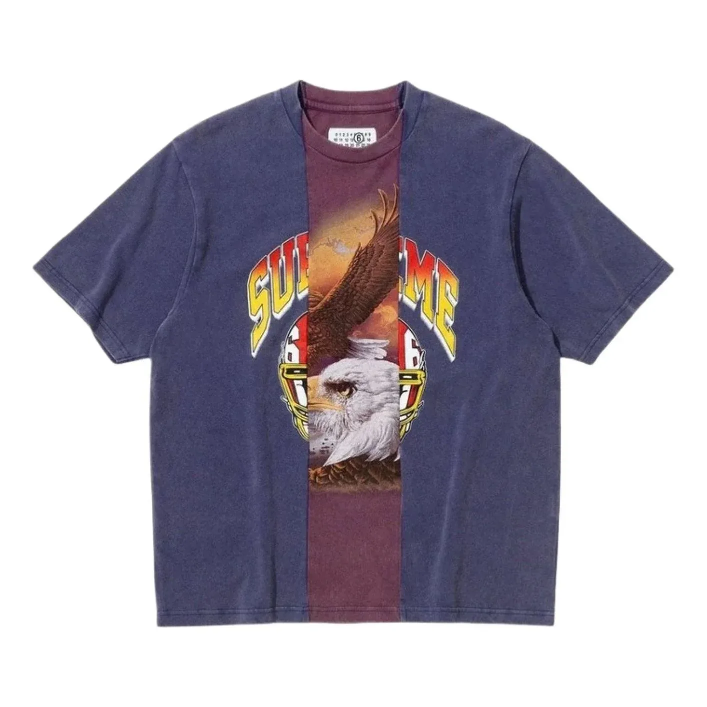 Футболка Supreme x MM6 Maison Margiela Split S/S 'Navy'