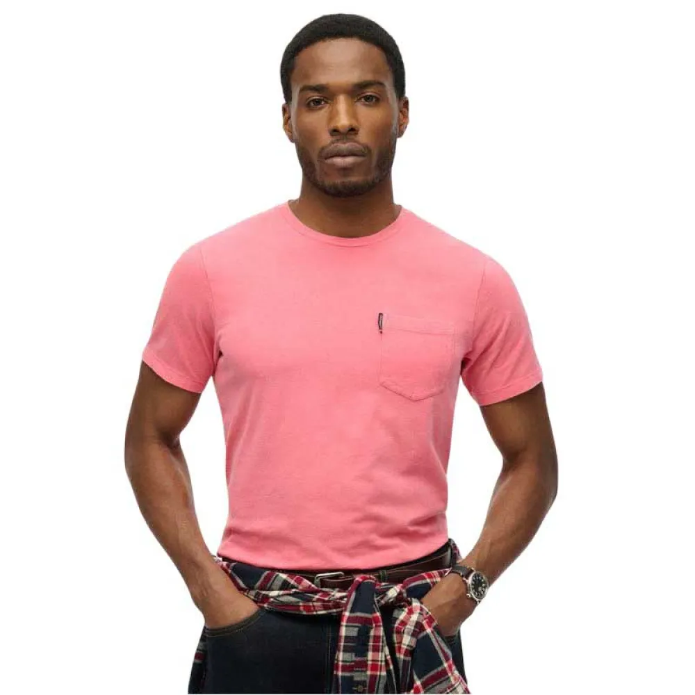 

Футболка с коротким рукавом Superdry Classic Essential Pocket, розовый