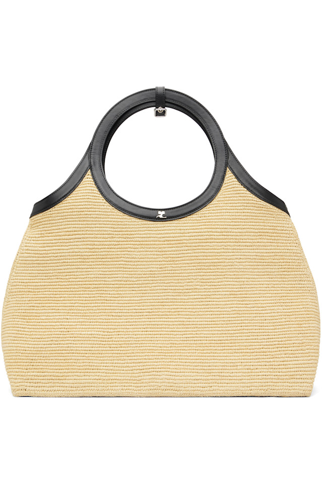 

Courrèges Бежевая сумка-тоут цвета рафии для праздничного дня