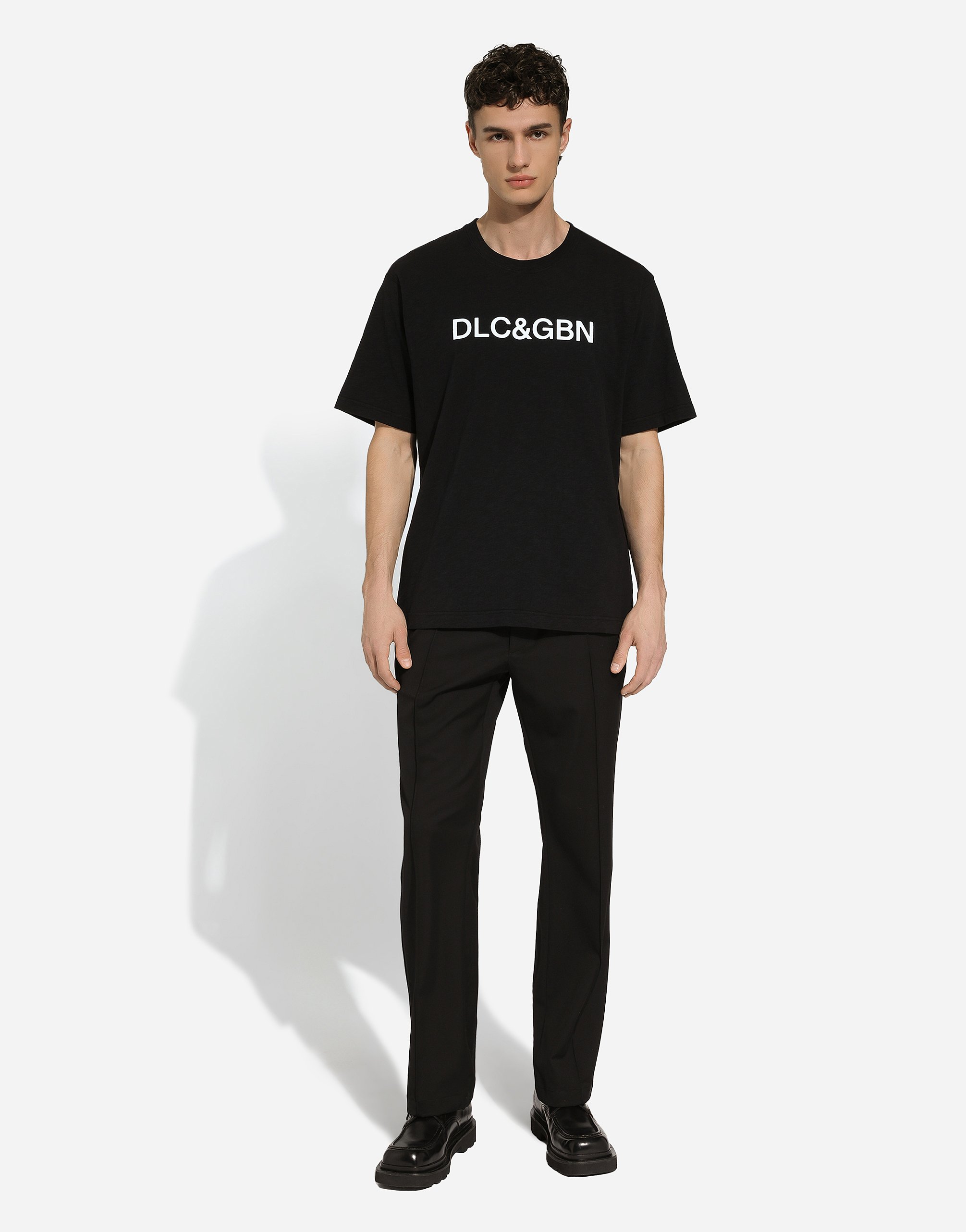 Спортивные брюки из эластичной шерсти Dolce & Gabbana, черный — фото 2