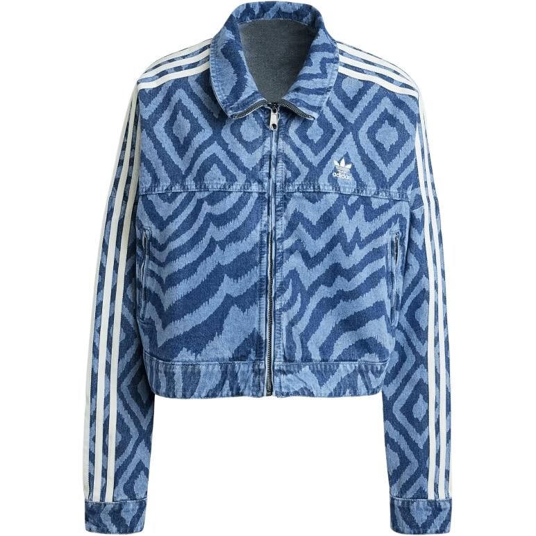 

Джинсовая куртка Farm Rio X женская синяя Adidas Originals