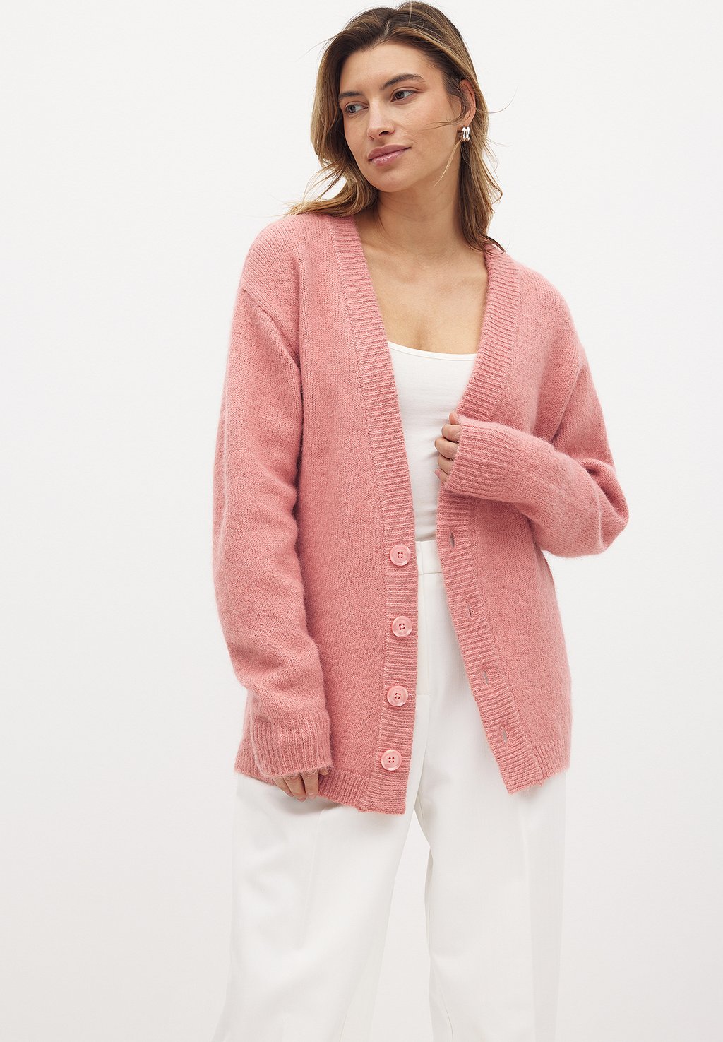 

Кардиган WRAP NA-KD, розовый