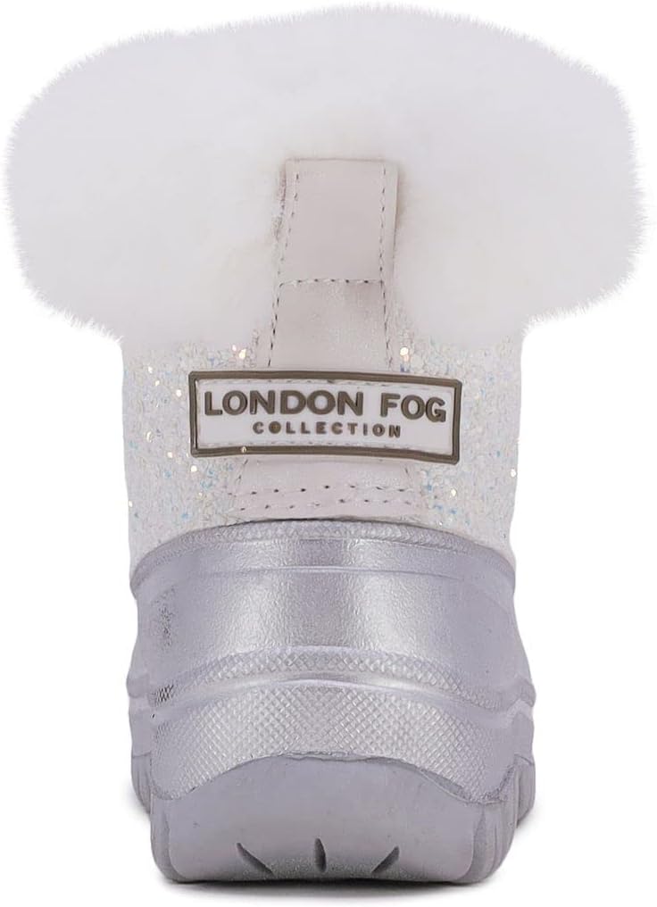 Зимние сапожки для девочек LONDON FOG Toddler Tadley, утепленные, для холодной погоды, модные снежные сапоги, белый — фото 3