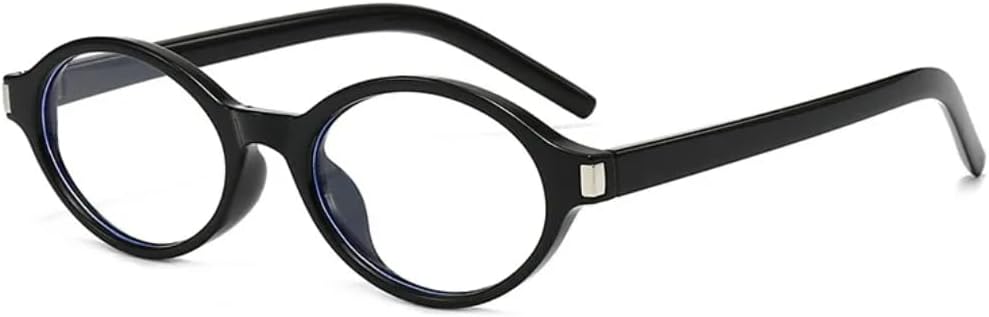 

Солнцезащитные очки для мужчин и женщин - защита UV400 - маленькие овальные, в стиле панк, с леопардовым принтом, синего цвета, для занятий спортом на открытом воздухе и вождения DSVIGF, Black Clear