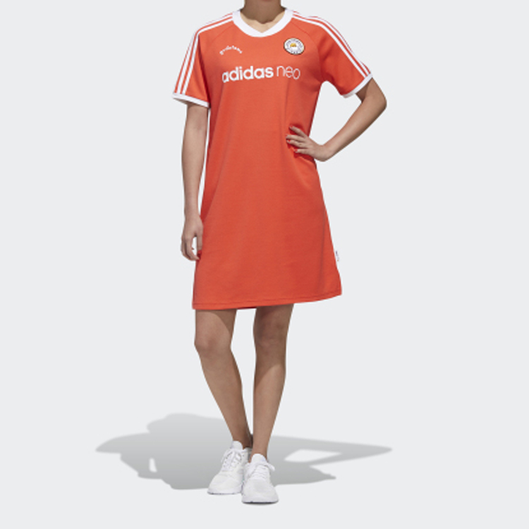 Футболка с короткими рукавами женская светло-красная Adidas Neo — фото 4