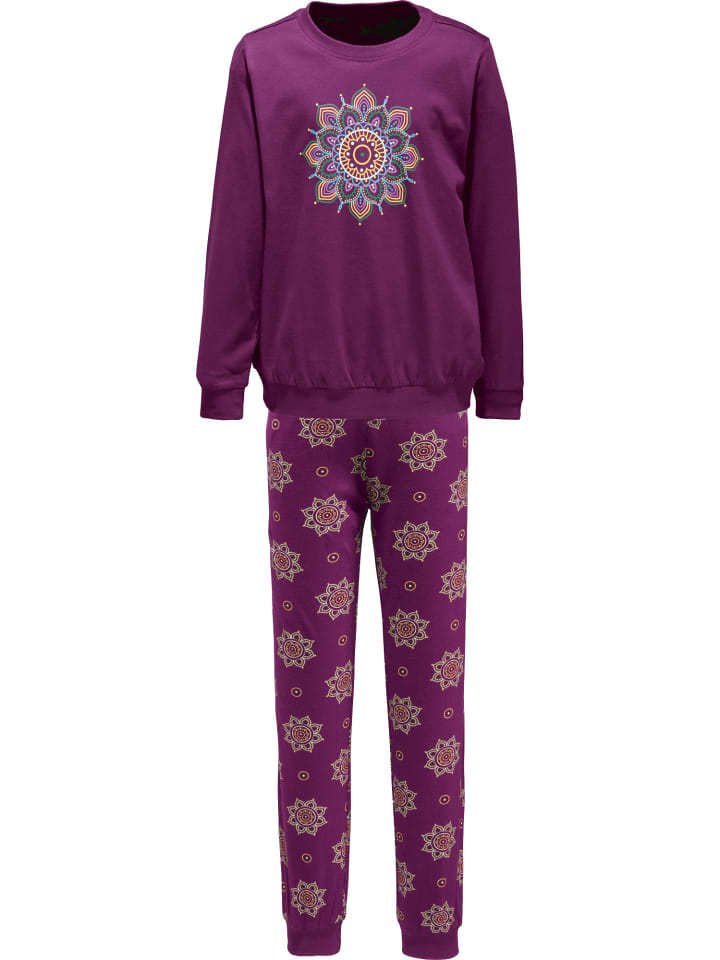 

Erwin Müller Детская пижама из трикотажа ягодного цвета