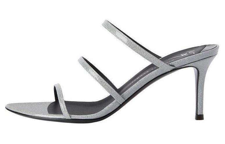 Сандалии Alimha 70 мм с ремешками женские Giuseppe Zanotti, Silver