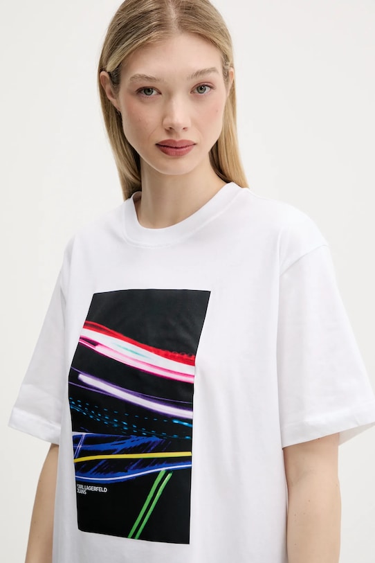 

Хлопковая футболка Karl Lagerfeld Jeans, белый