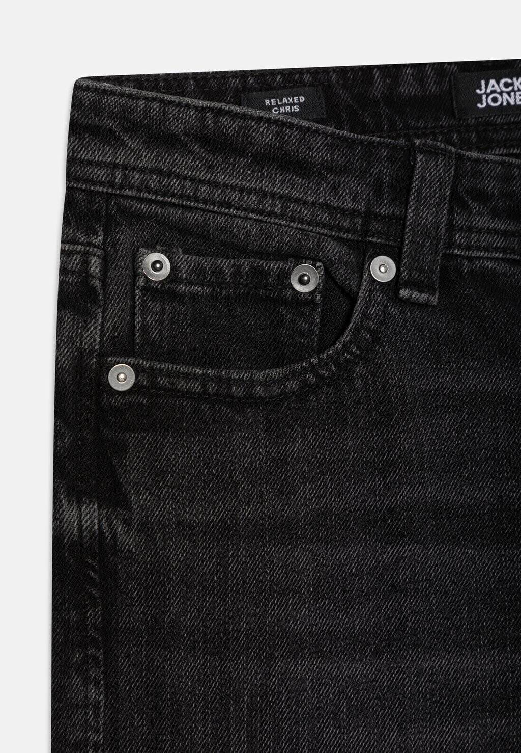 Джинсы свободного кроя JJICHRIS JJORIGINAL Jack & Jones, черный деним — фото 3
