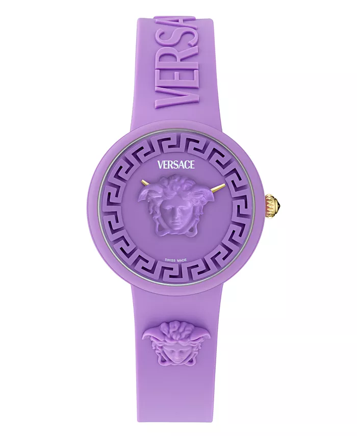 Женские часы Swiss Purple с силиконовым ремешком, 38 мм Versace — фото 4