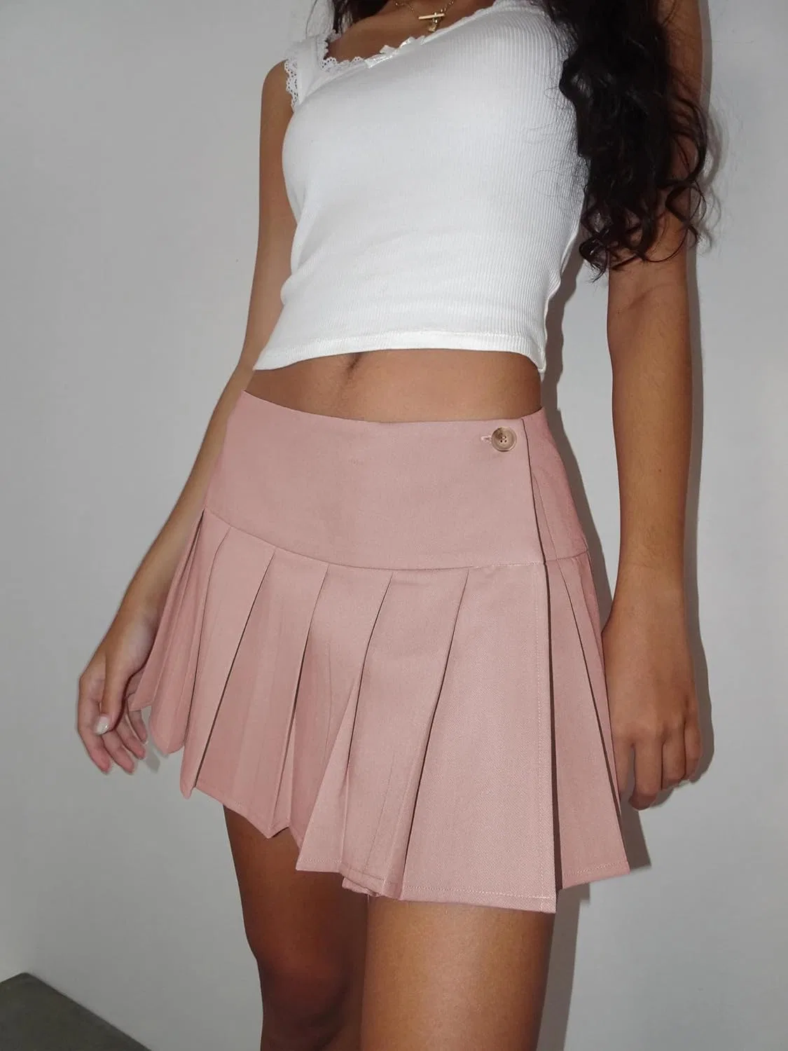 Юбка теннисная, Women's Preppy Y2K, розовый — фото 3