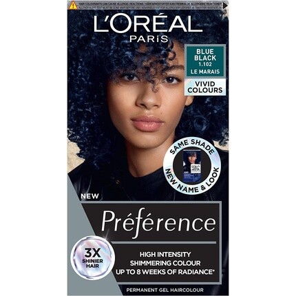 

Перманентная краска для волос L'Oréal Paris Preference Vivids Синий Черный 1.102