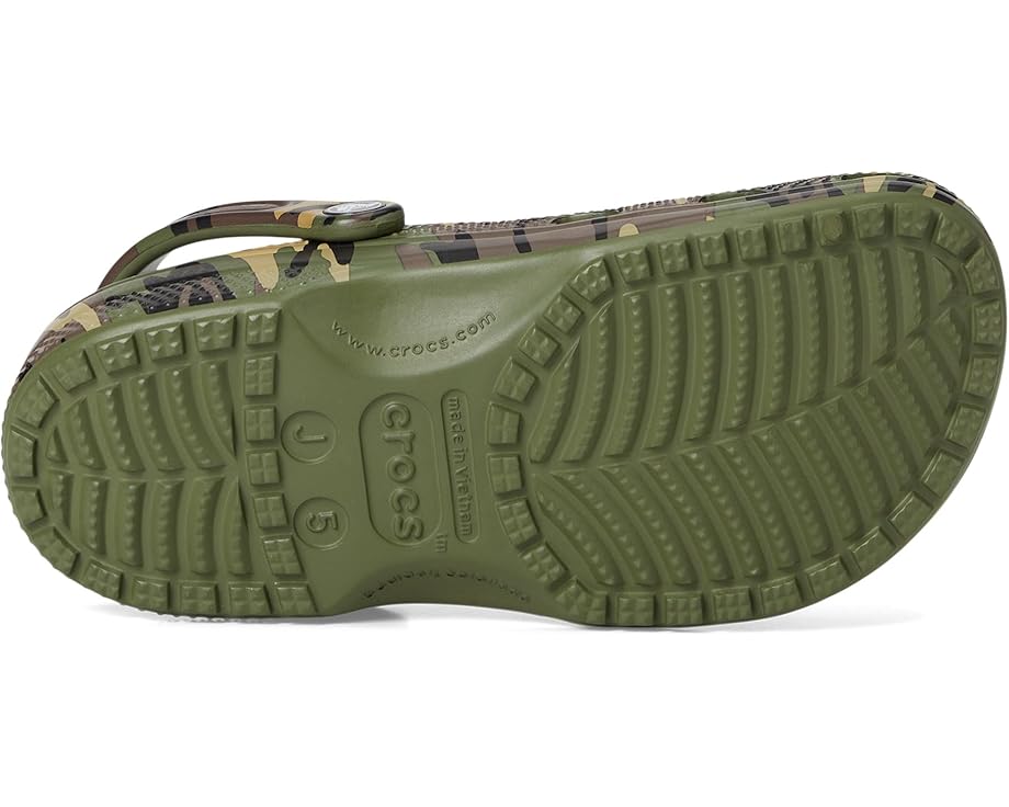 Детские клоги Crocs Classic Camo (little kid/big kid) Crocs Kids, Army Green/Multi — фото 3