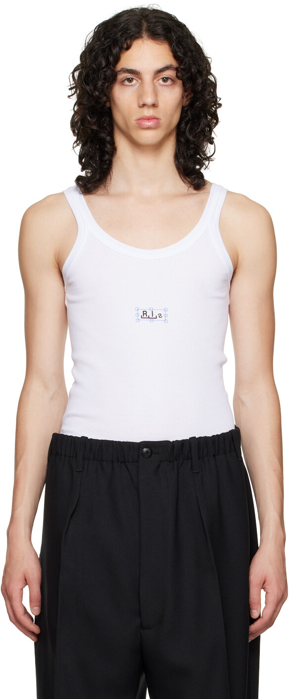 

Белая майка с принтом Random Identities