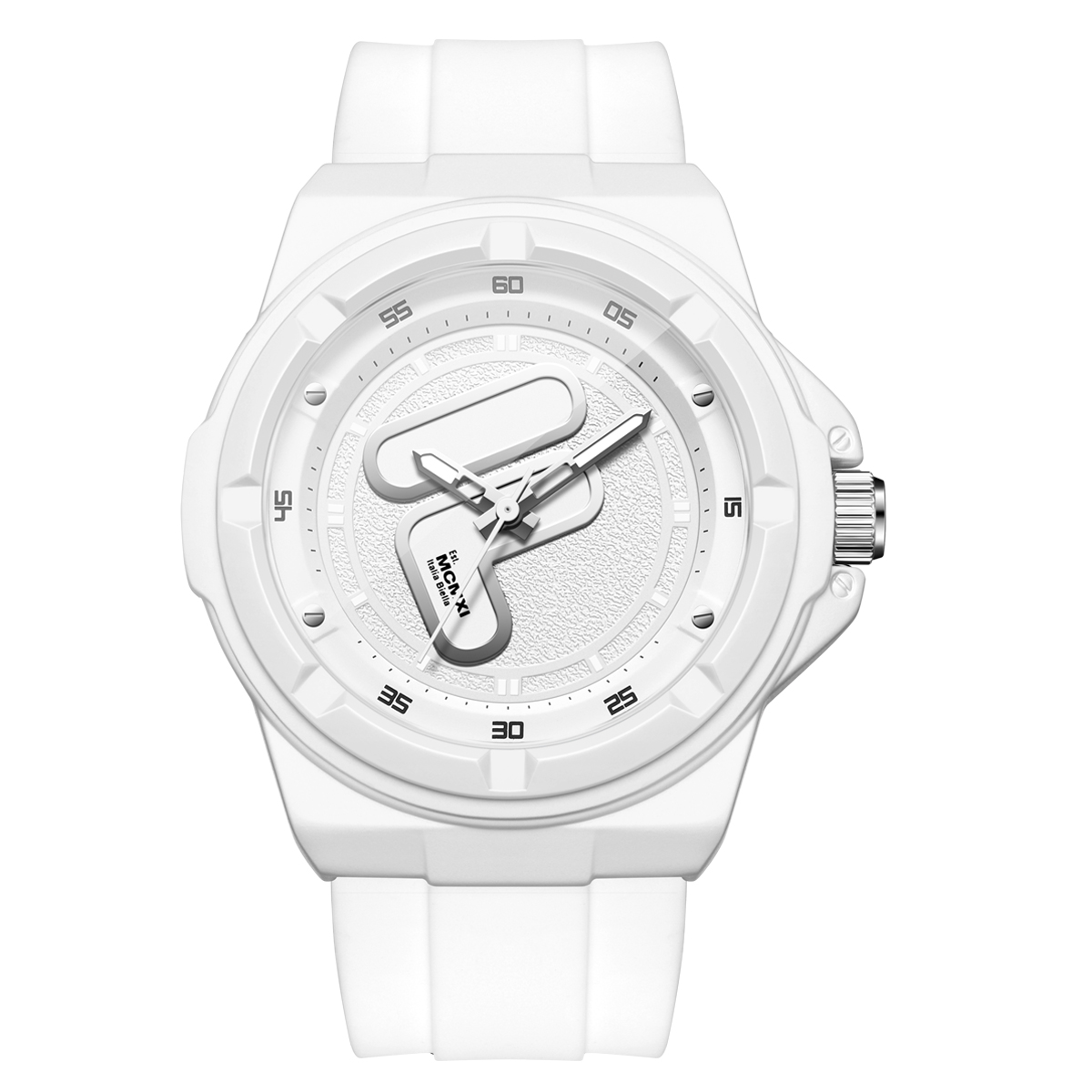 

FILA Часы Wrist Watch Quartz Movement Silicone Strap 42*46mm White Dial Unisex, White