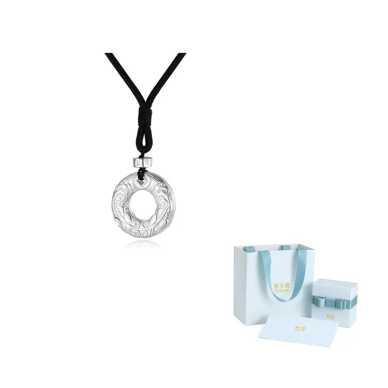 

YINCHIE Черное плетеное колье с рельефным узором Relief Pattern для мужчин на удачу