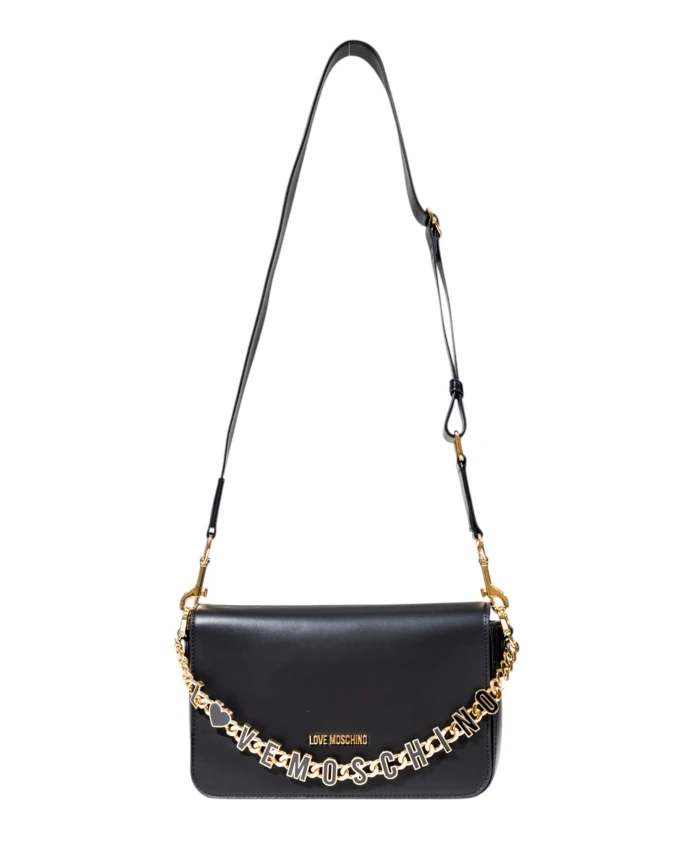 

Сумка через плечо с золотой цепочкой Love Moschino, черный