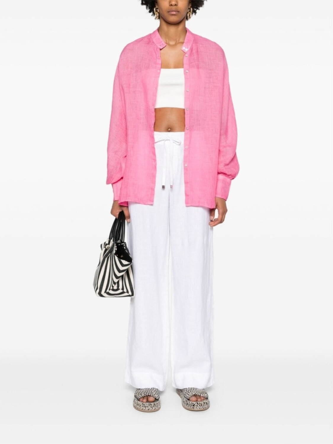 

Lauren Ralph Lauren льняные брюки с кулиской, белый