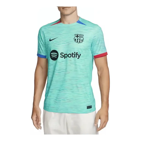 

Футболка dri fit fc barcelona 23 24 стадион третья футбольная майка Nike, зеленый