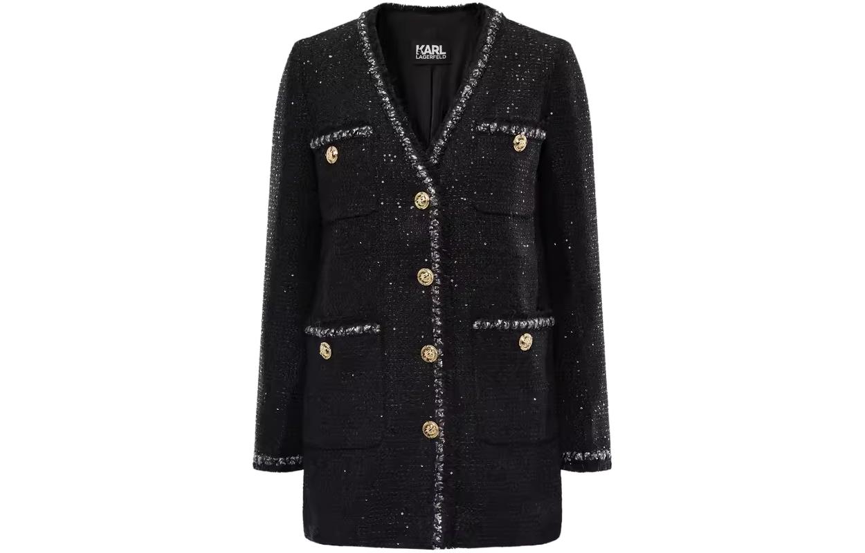 

KARL LAGERFELD / Karl Lagerfeld Jeans Женское пальто KARL LAGERFELD, черное, Черный, KARL LAGERFELD / Karl Lagerfeld Jeans Женское пальто KARL LAGERFELD, черное