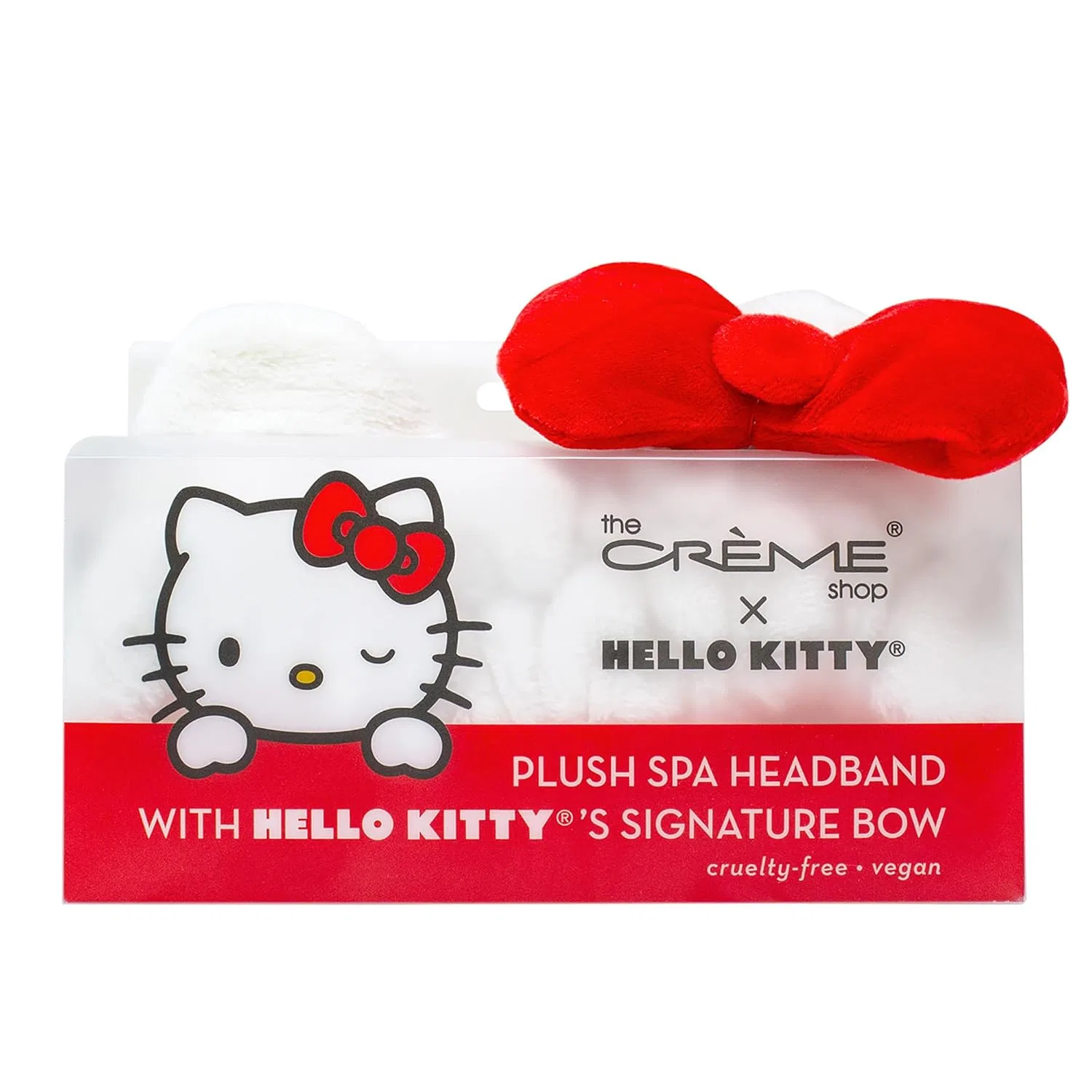 Плюшевая повязка на голову The Crème Shop Hello Kitty X Plush Spa Headband The Crème Shop, Pink — фото 3