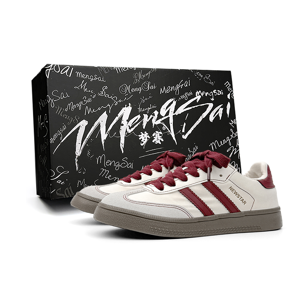 

Mengsai Низкие кроссовки для скейтбординга с противоскользящими амортизаторами и износостойкими свойствами, мужские бордовые