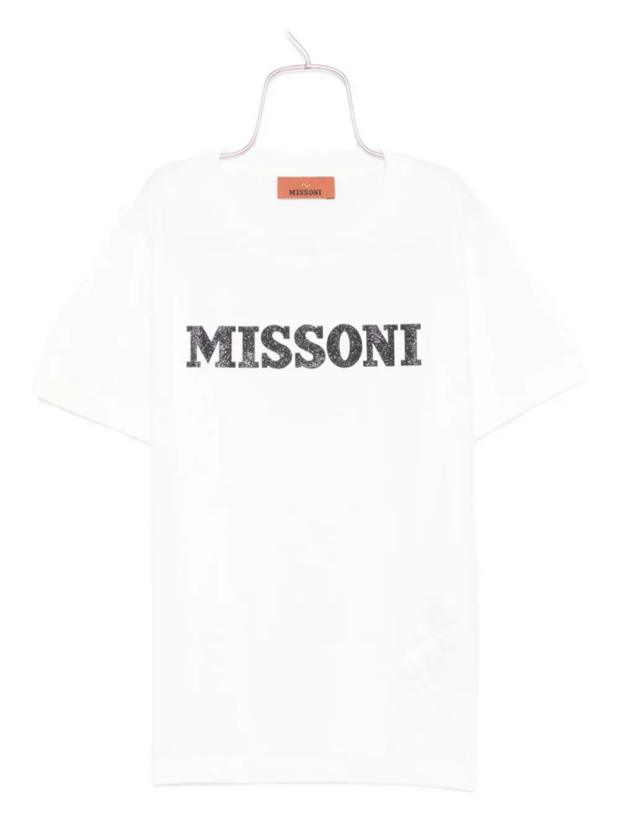 

Футболка с блестящим логотипом Missoni Kids, белый