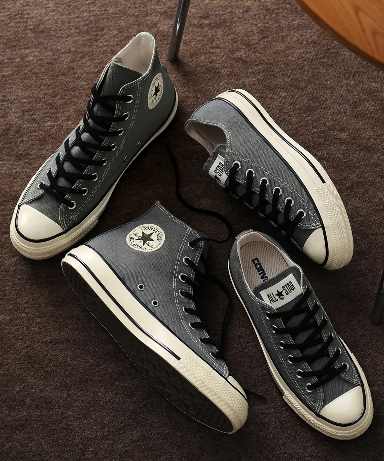 Унисекс кроссовки CONVERSE ALL STAR AGED CL HI серые