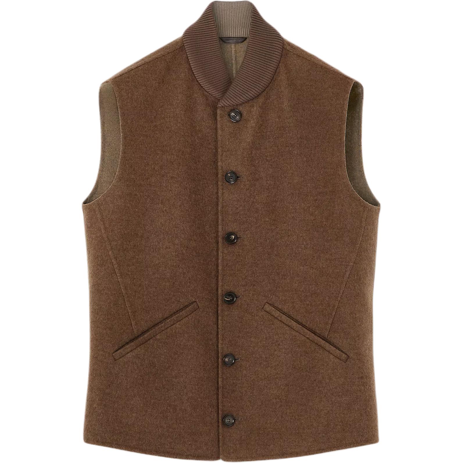 

Loro Piana Жилет мужской Pine Wood Perfume Mixed Color с бейсбольным воротником