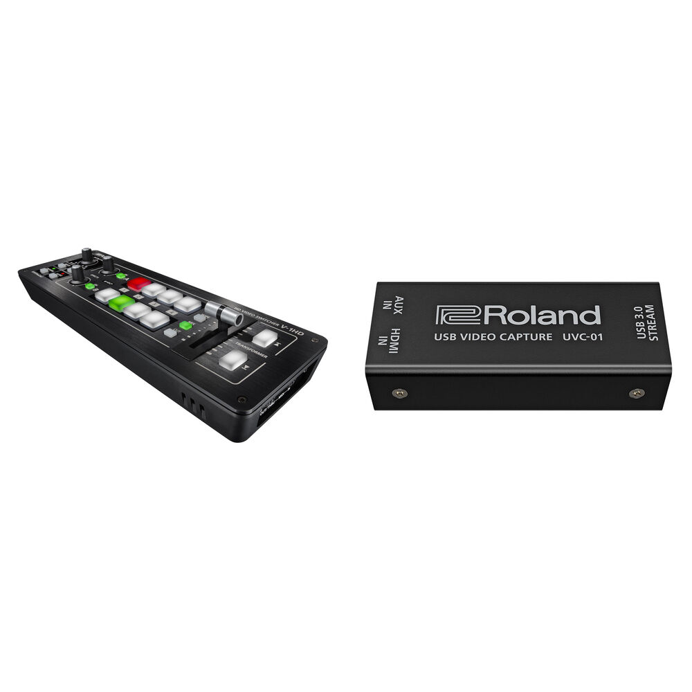 

Портативный видеокоммутатор Roland V-1HD с 4 портами HDMI и комплектом USB-устройства захвата UVC-01