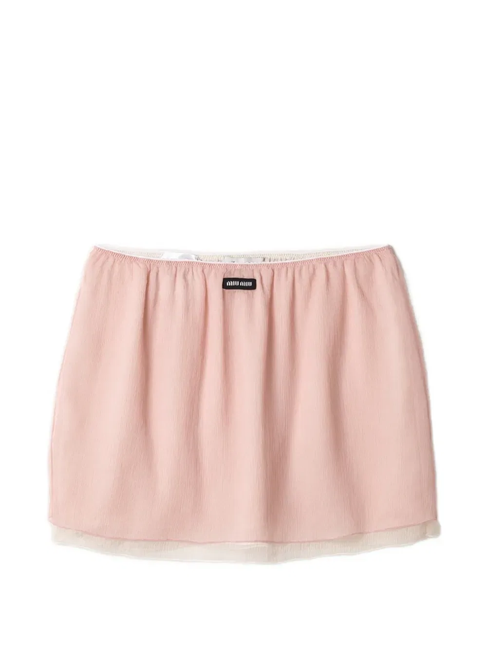 Мини-Юбка из шифона Miu Miu, розовый