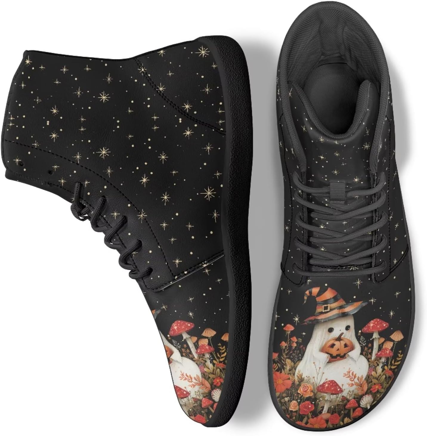 

Женские и мужские высокие кроссовки, модные спортивные кроссовки для ходьбы, бега и путешествий Ecaestolph, черный