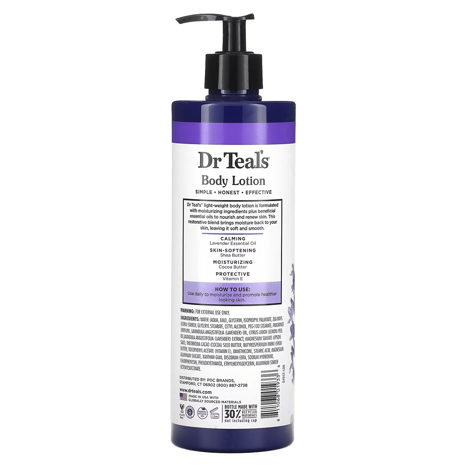 Лосьон для тела Dr. Teal's Soothe & Sleep Lavender, 18 жидких унций (532 мл) — фото 2