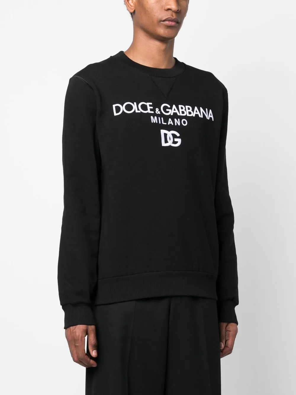 Толстовка с вышитым логотипом DOLCE & GABBANA, черный — фото 3