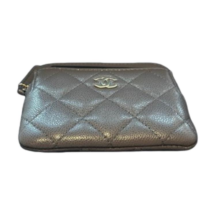 Кошелек из зерненой кожи коровы Women's Gray CHANEL — фото 3