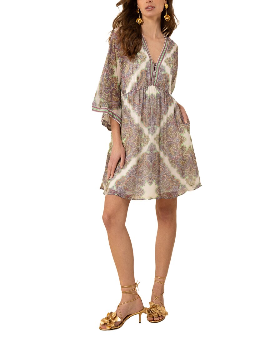 

Мини-платье Hale Bob Emerie из шелковой смеси, бежевый