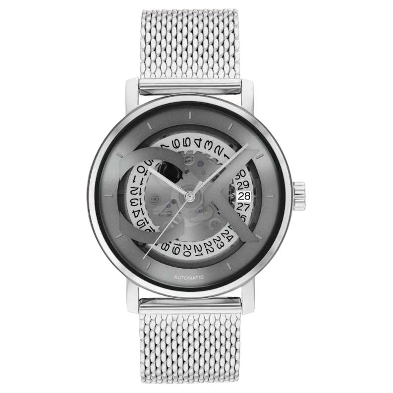 

Часы CALVIN KLEIN с автоматическим механическим механизмом, стальной браслет, 40 мм, серый циферблат, мужские