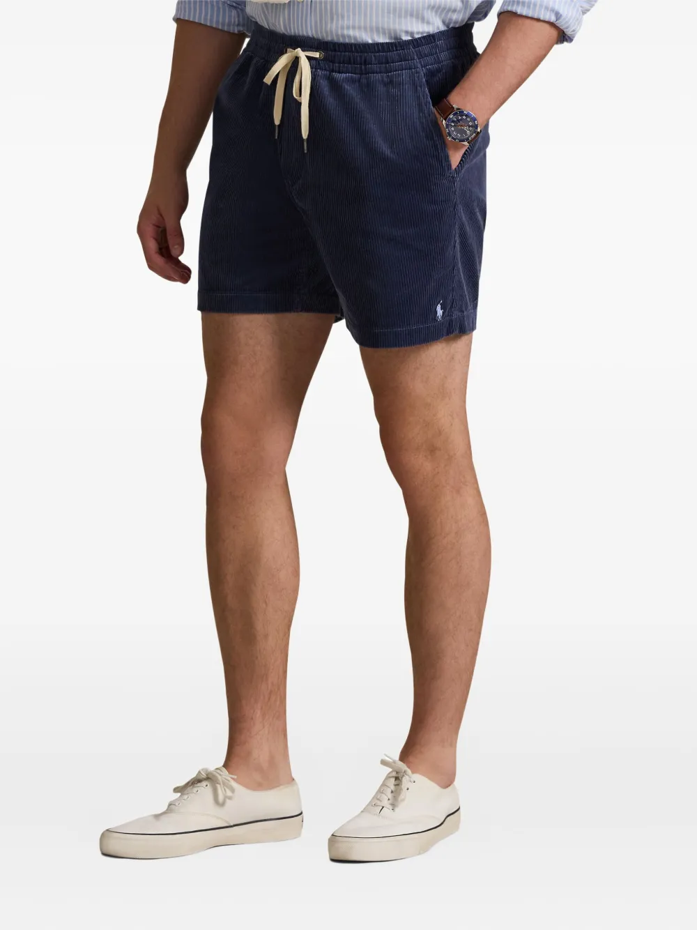 Вельветовые шорты с кулиской Polo Ralph Lauren, синий — фото 3