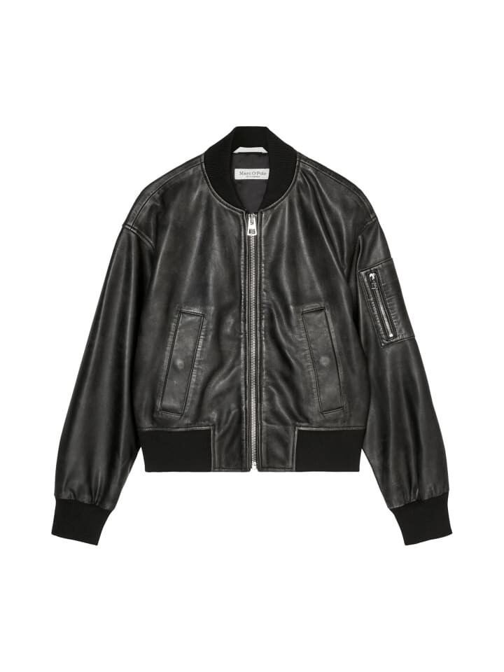

Кожаная куртка Marc O'Polo Lederblouson regular, черный