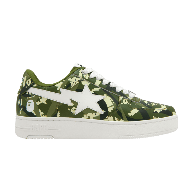 

Кроссовки BAPE CLOT x Bapesta 'Digital Camo', зеленый